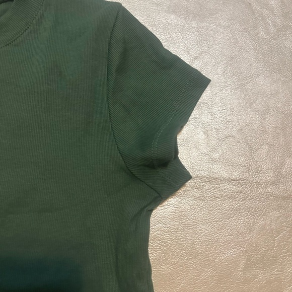 Madewell Forest Green Short Sleeve Top - Picture 3 of 4